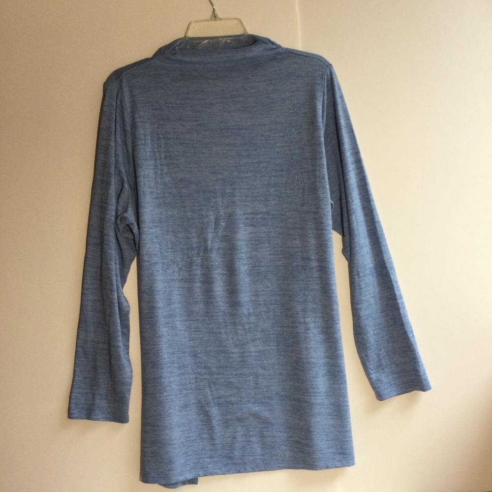 EUC Lands’ End Light Blue Mock‑Neck Knit Tunic — Size 1X